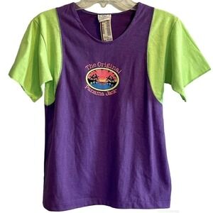 Panama Jack Graphic T Shirt Purple Green Size Large Girls The Original N…